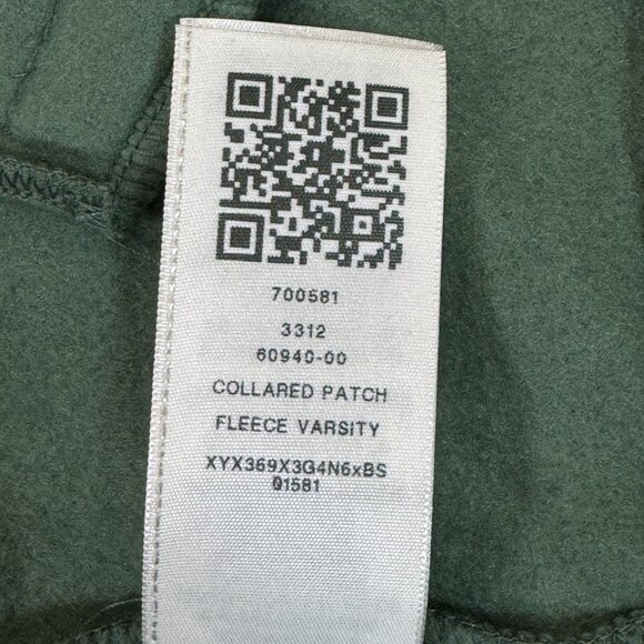 True Religion Men's Collared Patch Fleece Varsity Jacket Medium Green Black NWT - Picture 12 of 15